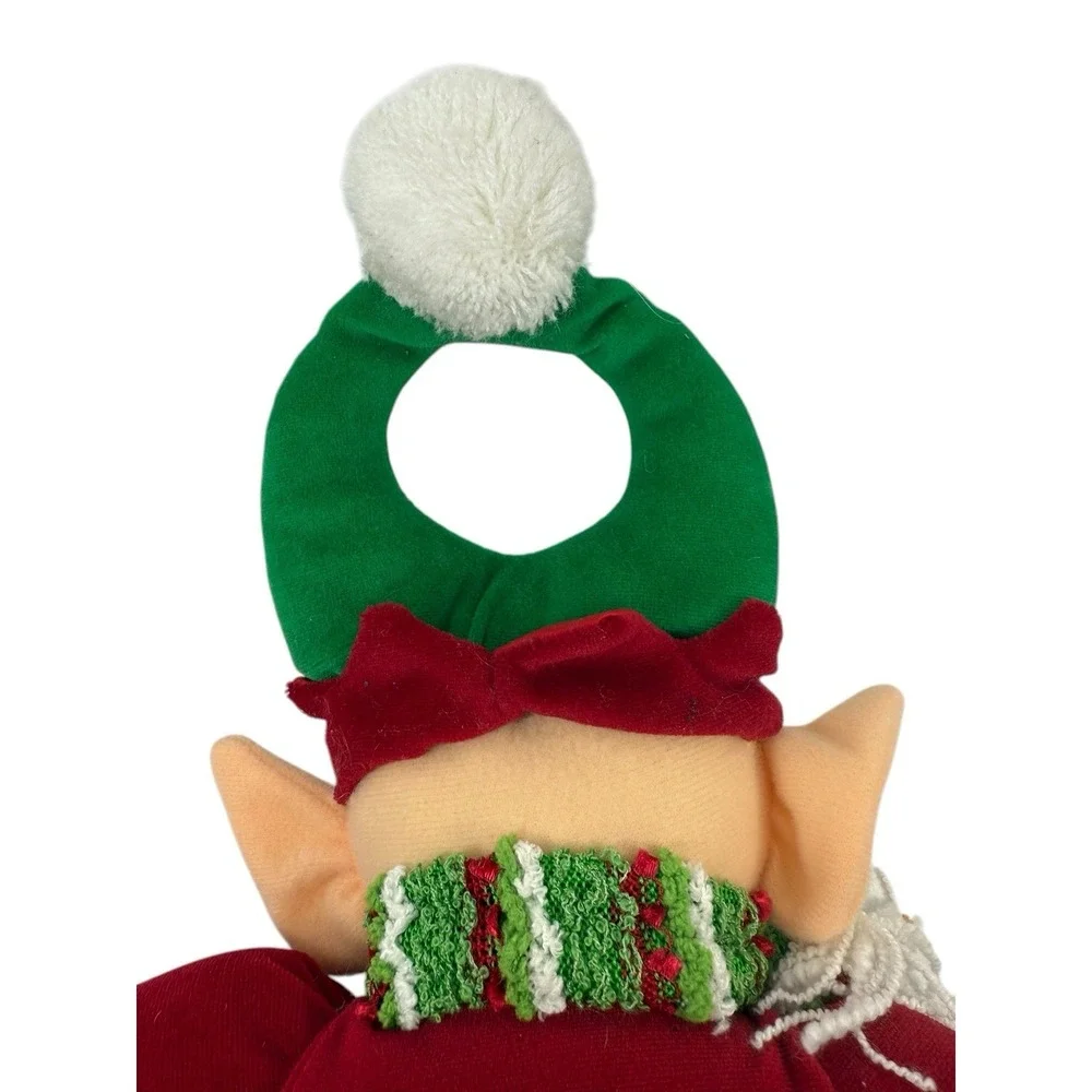 Christmas ELF Plush‎ Toy Door Hanger Red/Green , Felt,  COLLECTIBLE 22